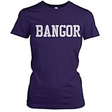 Bangor Collegiate Ladies Fine Jersey T-Shirt (White), Eggplant, 2XL