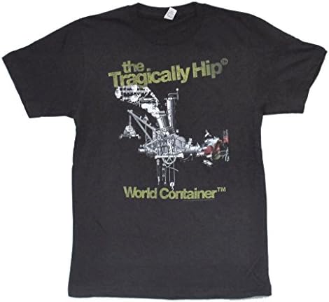 The Tragically Hip World Container 2007 Tour Adult Black T Shirt (L)