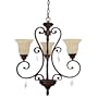 Capital Lighting 4131MBZ-270-CR Brandon Hall Three Light Chandelier With Crystals MEDITERRANEAN BRONZE 22.75 inch W 25.5 inch H 3-100 Watt Medium Base
