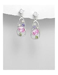 CZ Earrings In 92.5 Sterling Silver