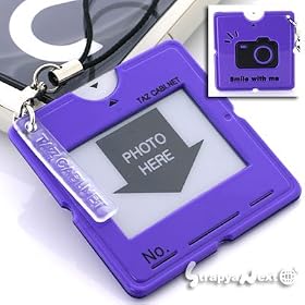 �I�V�����ɂ��C�ɂ̎ʐ^������������Photo Frame Mobile Phone Strap (Purple)