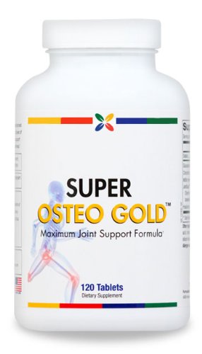 SUPER OSTEO GOLD High Potency Glucosamine 1500 mg with Chondroitin, MSM & HA | 120 Tabs. Made USA (3 Pack ($26.95 per bottle)) On Sale