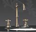 Old School Antique Brass 3-Hole Tall Faucet For Standard Sinks