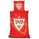 VfB Stuttgart Fanartikel Bettwäsche Linon Logo Hintergrund