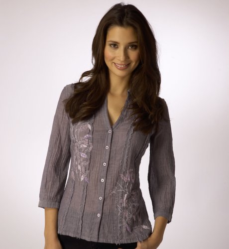 Per Una Pure Cotton Floral Voile Shirt clothing