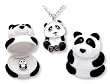 Panda Bear Crystal Necklace in Panda Gift Box
