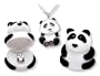PANDA BEAR NECKLACE WITH SILVERTONE CHAIN