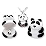 Panda Bear Crystal Necklace in Panda Gift Box