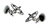 Onyx Designer Cufflinks - Spitfire on a Chain- For the Classic Plane Enthusiast Image