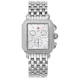 NEW MICHELE DECO DIAMOND STAINLESS STEEL WATCH MWW06A000028 by Michele