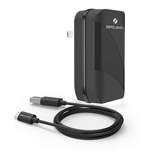 ZeroLemon 18W USB Wall Charger with Qualcomm Quick Charge 2.0 Technology for Note 5/ LG G4/Nexus 6/Galaxy S6/ S6 Edge / HTC One M9 / Note 4 / Edge, Nexus 6, HTC M9, Xperia Z3 / Z2, Moto X and More [365 days ZeroLemon Warranty Guarantee]-Black