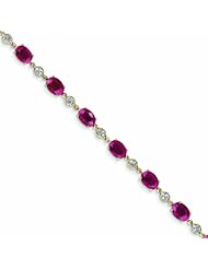 Genuine 14K Yellow Gold Diamond And Ruby Bracelet 6 Grams Of Gold 100% Satisfaction Guaranteed.