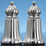 Review Jaf Gifts  / FLUTED SALT/PEPPER SET - BLACK CROCODILE FLUTED SALT AND PEPPER SHAKERS