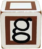 New Arrivals Letter Block G, Chocolate/White
