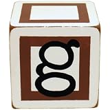 New Arrivals Letter Block G, Chocolate White by New Arrivals