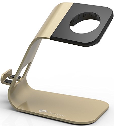 Stalion Apple Watch Stand Desktop Charging Dock Station for Apple Watch Sport Edition Aluminum Body Universal Cradle Holder for Apple Watch - Powder Gold