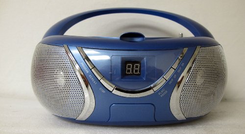 QuantumFX J-9CD portable AM/ FM / CD Player BLUE