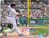 Miguel Cabrera Autographed Detroit Tigers 8x10 Photo #1 - Home Swinging Horizontal