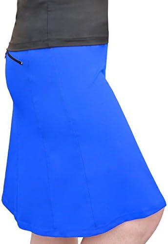 Kosher Casual Women's Modest To The Knee Length Running Skirt With Built In Shorts Small Royal Blue
