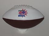 BUFFALO BILLS (6 1/2 long and 3 1/2 wide) Team Logo MINI FOOTBALL with Mini Tee