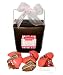 Gourmet Food : Belgian Milk Chocolate Dipped Valentines Fortune Cookies In Brown Container