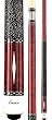 Crimson Stained Maple Forearm Lucasi 58" Two-Piece Pool Cue (18-21 oz) - Billiards Equipment
