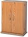 Small Locking Media Storage Cabinet (Oak) By Prepac (OVS-0136)