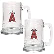 Los Angeles Angels MLB 2pc 15oz Glass Tankard Set- Primary Logo by Great American Products