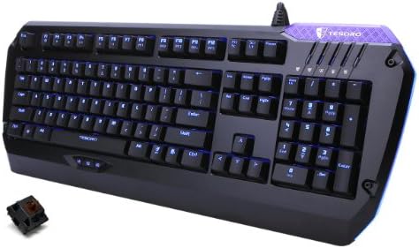 Tesoro Colada G3NL EVIL Aluminum Blue Backlit Mechanical Gaming Keyboard (Brown Cherry MX)