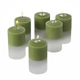 Set of 72 Premium Unscented Votive Candles, Green
