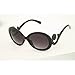 HuaYang Vintage Style Women's Sunglasses UV400 Big Frame Goggles Shades(Black)