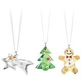スワロフスキー【SWAROVSKI】 クリスタル セット クリスマスオーナメント フェスティブクリスマスツリー スパークリングコメット ジンジャーブレッドマン 1096022 「並行輸入品」 リング スワロフスキー