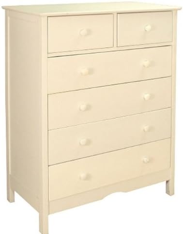 AFG Molly 6 Drawer Dresser, White