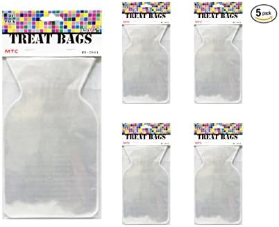 150 Pc. Clear Plastic Cellophane Treat Bags with Tapered Neck, 9"H x 5"W (5 Packs)