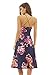 AX Paris Women's Strappy Midi Skater Navy Dress