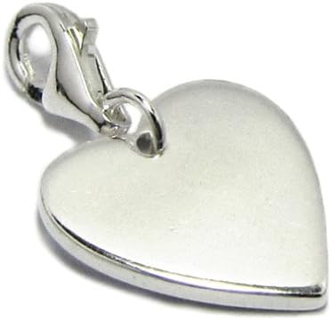 Phil Laender - Silver Heart Charm - Sterling Silver - 2 Gr - 15 mm