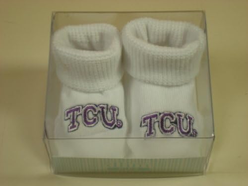 Texas Christian TCU Boxed Baby Booties