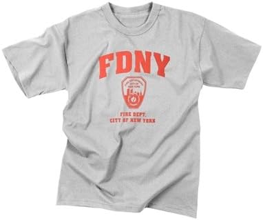 Grey Officially Licensed FDNY Physical Training T-Shirt, Size Large