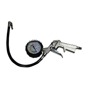 Air Tire Chuck Inflator Deflator Gun with Pressure Gauge: Home Improvement