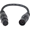 American DJ 5-Pin Male XLR to 3-Pin Female XLR Turnaround DMX Cable