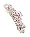 Women's Rhinestone Metal Hair Barrette Clip Hair Pin Antique Silver IMB2149