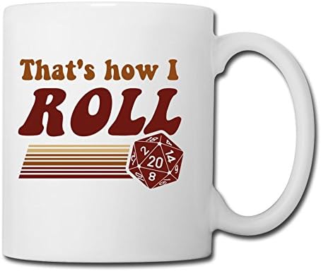 Customized Mug (all Colorful) With That's How I Roll Fantasy Gaming D20 Dice Design