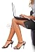 Wallmonkeys Peel and Stick Wall Decals - Businesswoman Using a Laptop - Removable Graphic