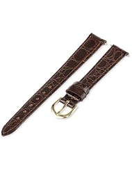 Timex Womens Q7B882 Padded Crocodile Grain 12mm Brown Replacement Band