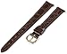 Timex Women's Q7B882 Padded Crocodile Grain 12mm Brown Replacement Band