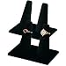 2 Black Velvet Double Ring Showcase Countertop Displays