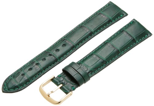 Hadley-Roma Men's MS2005RJ-180 18-mm Green Genuine Alligator Leather Watch Strap