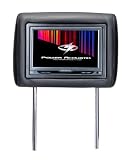 Power Acoustik H-7GRDK (Dark Gray) Single Pre-Loaded Universal Replacement Headrest w/ 7 LCD Monitor