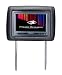 Power Acoustik H-7GRDK (Dark Gray) Single Pre-Loaded Universal Replacement Headrest w/ 7? LCD Monitor