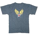 VINTAGE WINGED STAR BLUE T-SHIRT